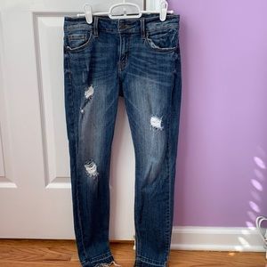 Eunina raw hem skinny jeans